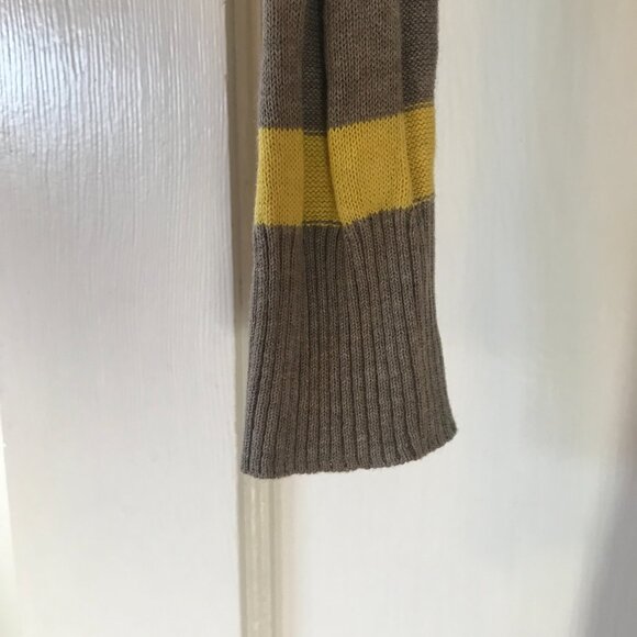 Anthropologie | Maple Switching Lanes Belted Striped Cardigan (Yellow/Brown) S - Picture 5 of 12